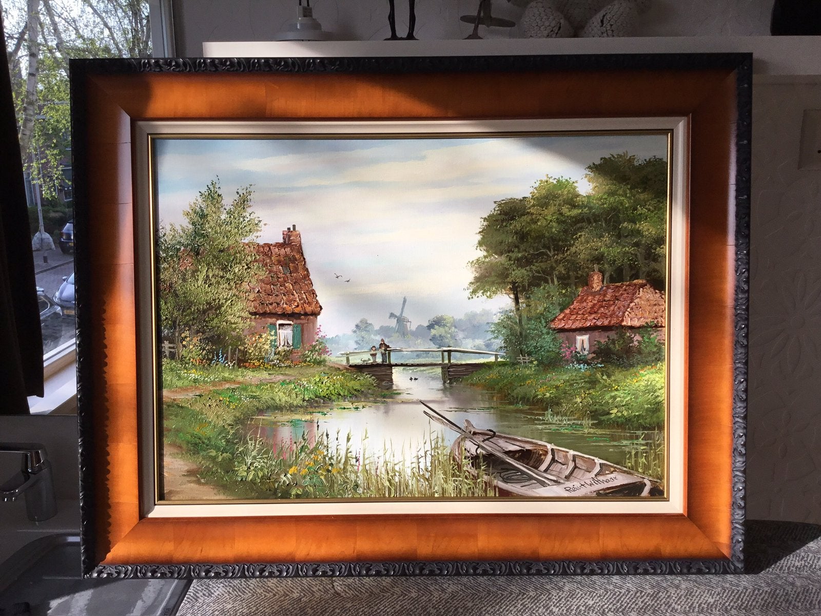 Schilderij van Reint Withaar - Hollands Landschap, Ophalen