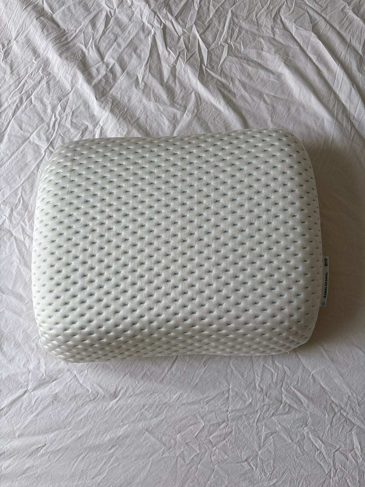IKEA RAMSLÖKSMAL Ergonomisch Kussen, Ophalen, Eenpersoons, Wit, Zo goed als nieuw