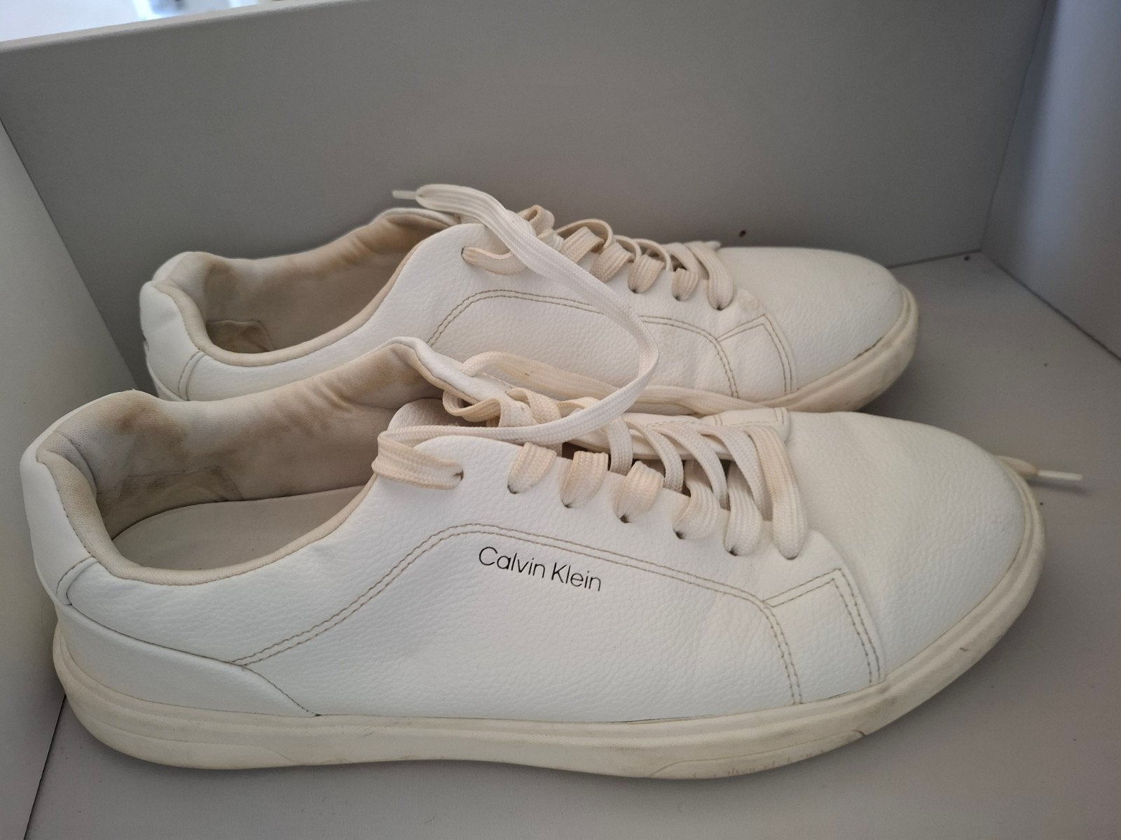 Calvin Klein Witte Sneakers Maat 44.5, Wit, Ophalen of Verzenden, Sneakers of Gympen, Calvin Klein