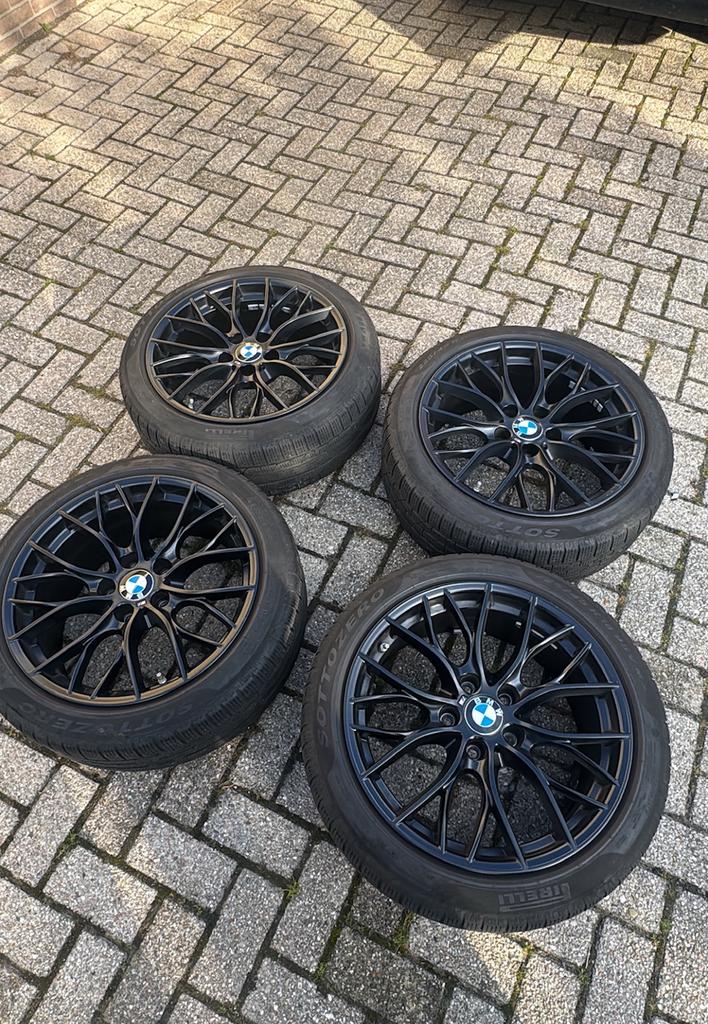 18 Inch Originele BMW 405M Velgen Zwart 5x120 F30 F32, Auto-onderdelen, Banden en Velgen, 18 inch, Gebruikt, Velg(en), Ophalen of Verzenden