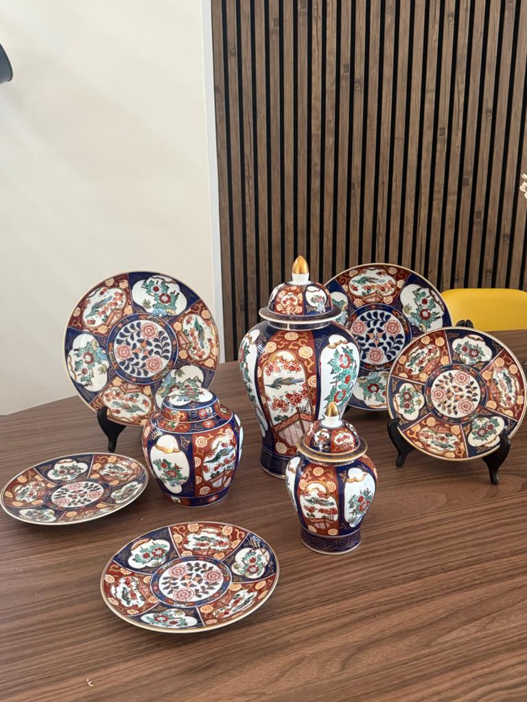 Prachtig Imari Porseleinen Kaststel - Handgeschilderd, Ophalen