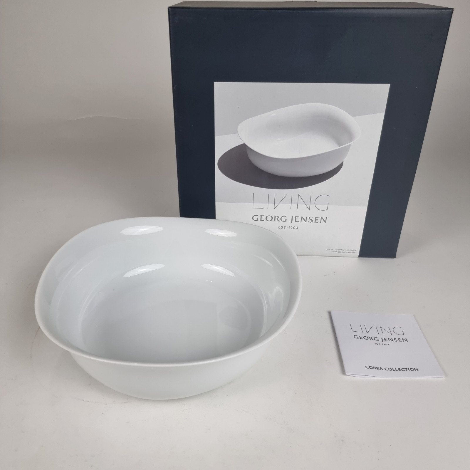 Georg Jensen Cobra porseleinen schaal 26 cm, Ophalen, Overige merken, Nieuw, Schaal of Schalen