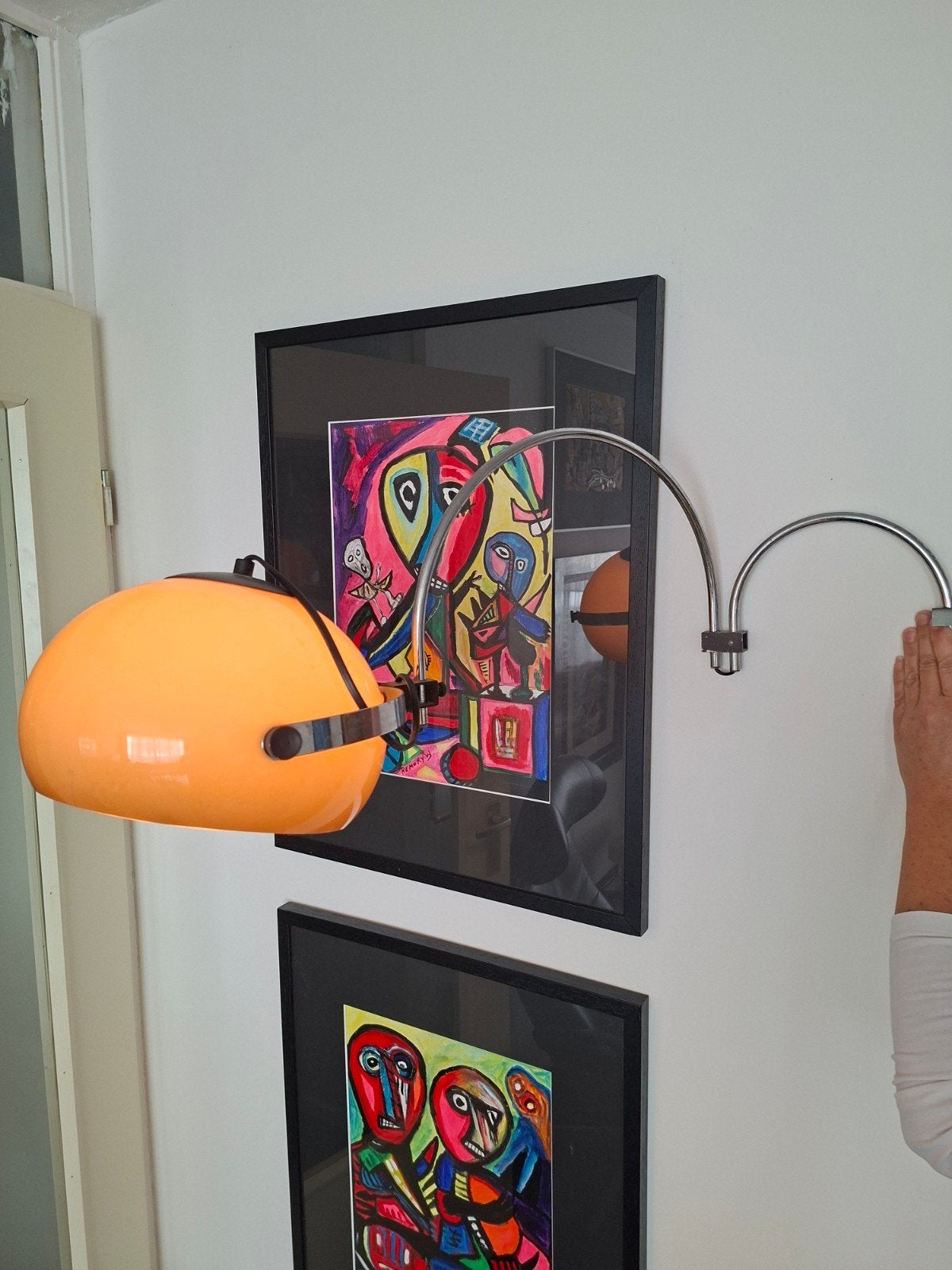 Vintage Dijkstra Space age Mushroom Mid-Century wandlamp, Huis en Inrichting, Lampen | Wandlampen, Ophalen