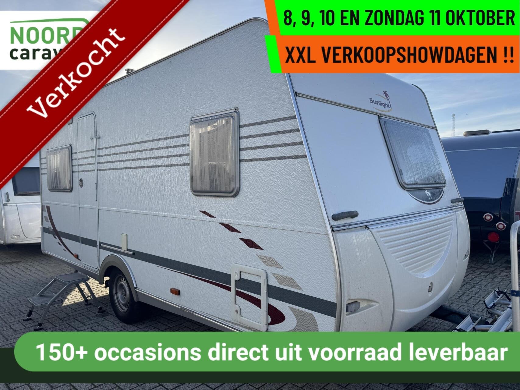 Sunlight CAPRON - XXL VERKOOPSHOW 1,2,3 & 4 OKT. 10-17 UUR, Caravans en Kamperen, Sunlight, Rondzit, Bedrijf, Hordeur