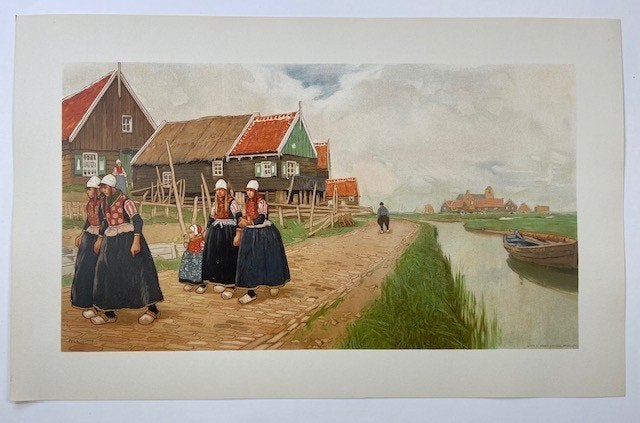 poster Henri Cassiers 'Volendam' rond 1900, Ophalen of Verzenden, Zo goed als nieuw, A1 t/m A3, Overige onderwerpen