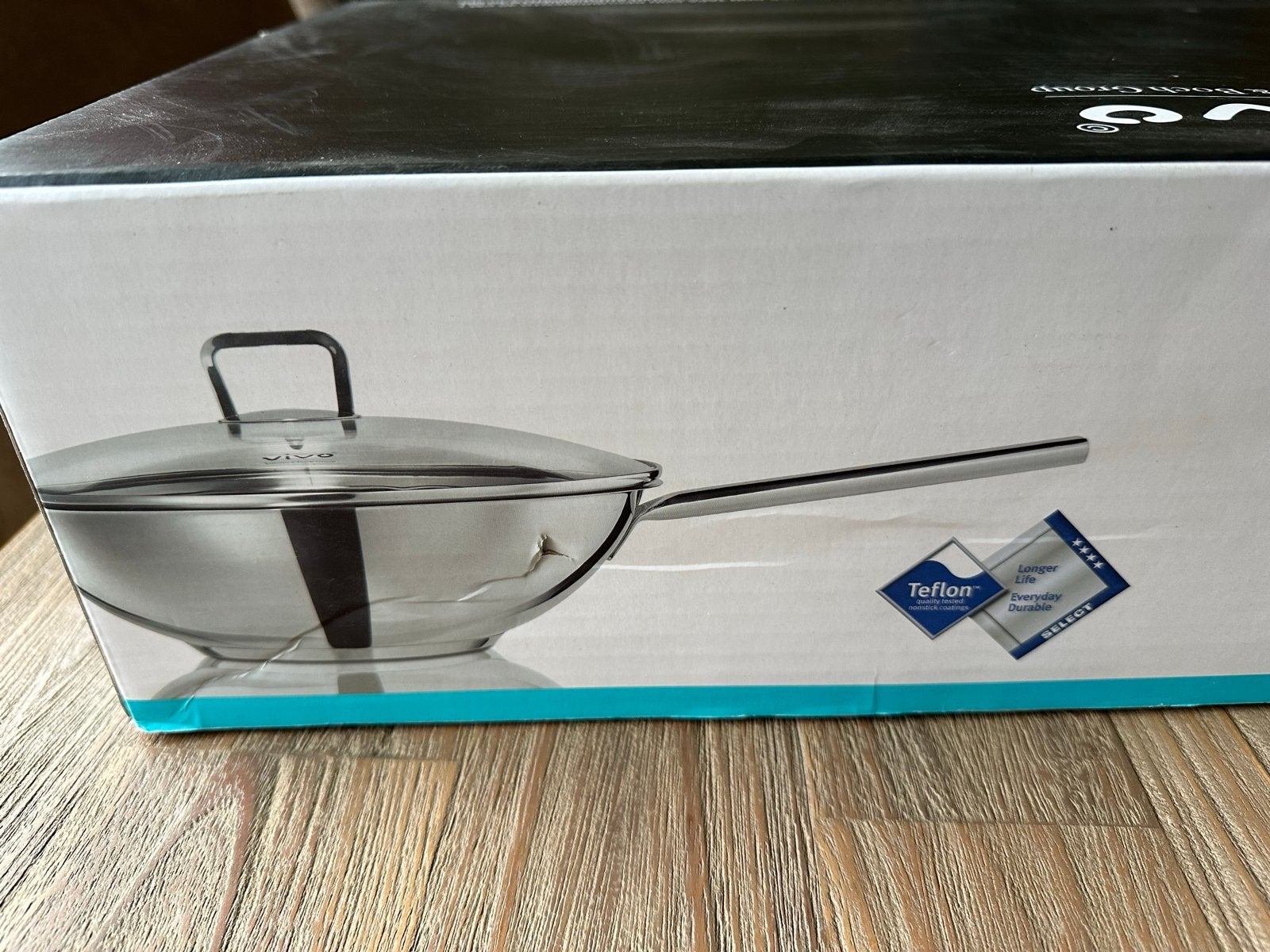 Vivo Villeroy & Boch Wokpan 30 cm met deksel - Nieuw, Nieuw, Ophalen of Verzenden, Rvs, Geschikt voor inductie