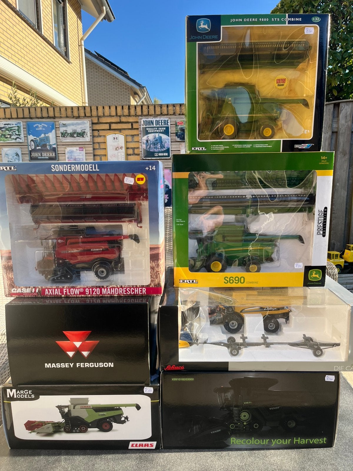 Diverse combines Claas Challenger Case IH John Deere Ertl, Hobby en Vrije tijd, Ophalen of Verzenden, Nieuw, Tractor of Landbouw