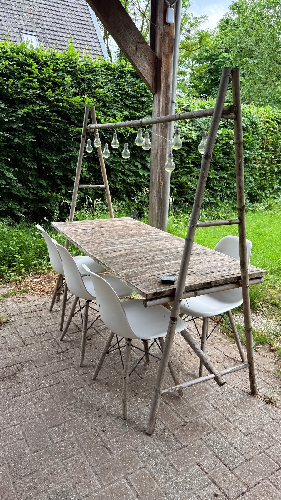 Tuinset, Ophalen, Gebruikt, Rechthoekig, Hout