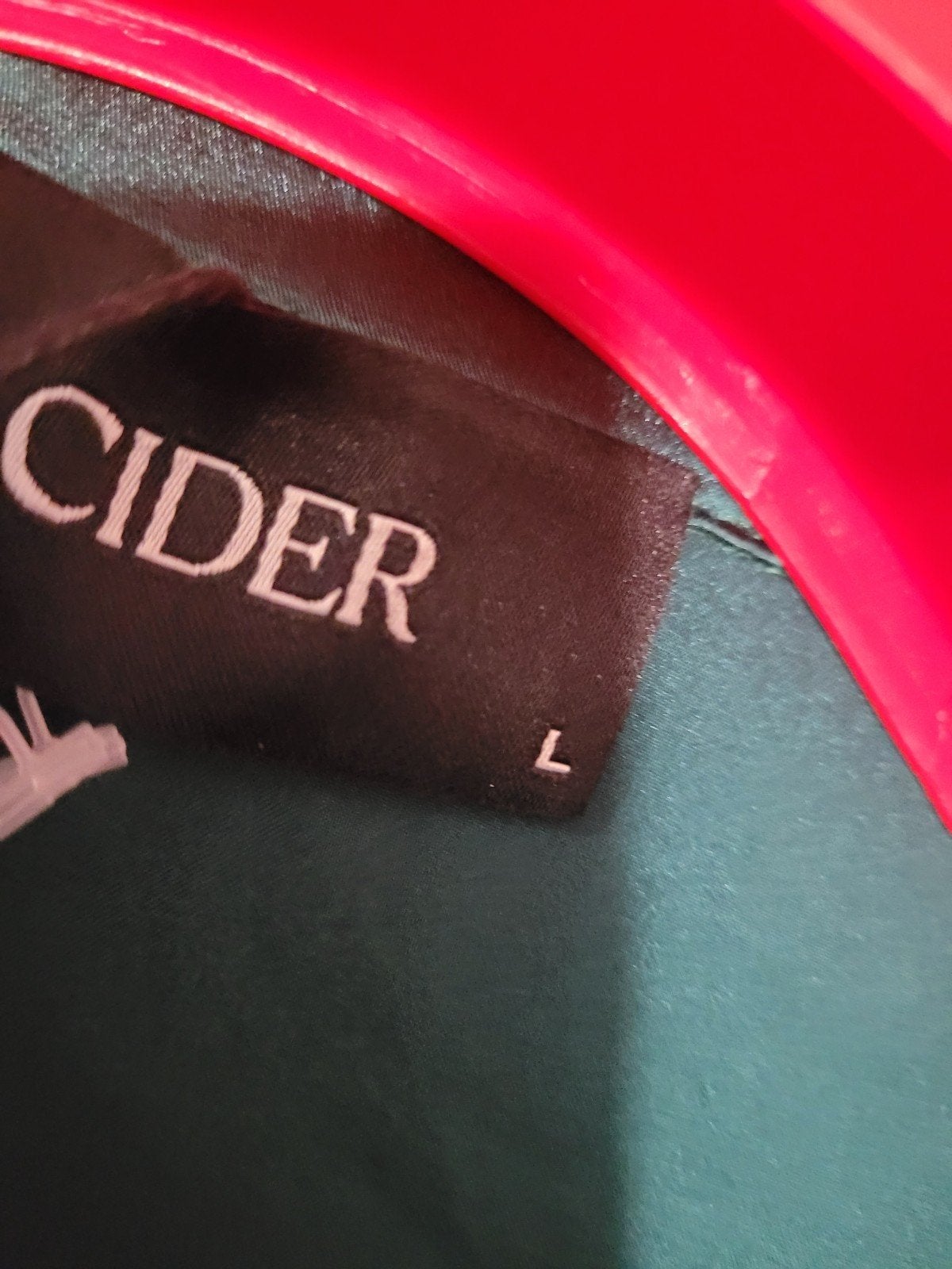 Cider Groene Satijnen Jurk met Ruches - Maat L, Maat 42/44 (L), Nieuw, Ophalen of Verzenden, Cider