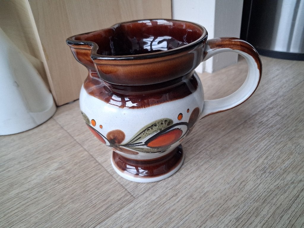 Vintage Schramberg Bernau-keramische kan en asbak, Ophalen of Verzenden