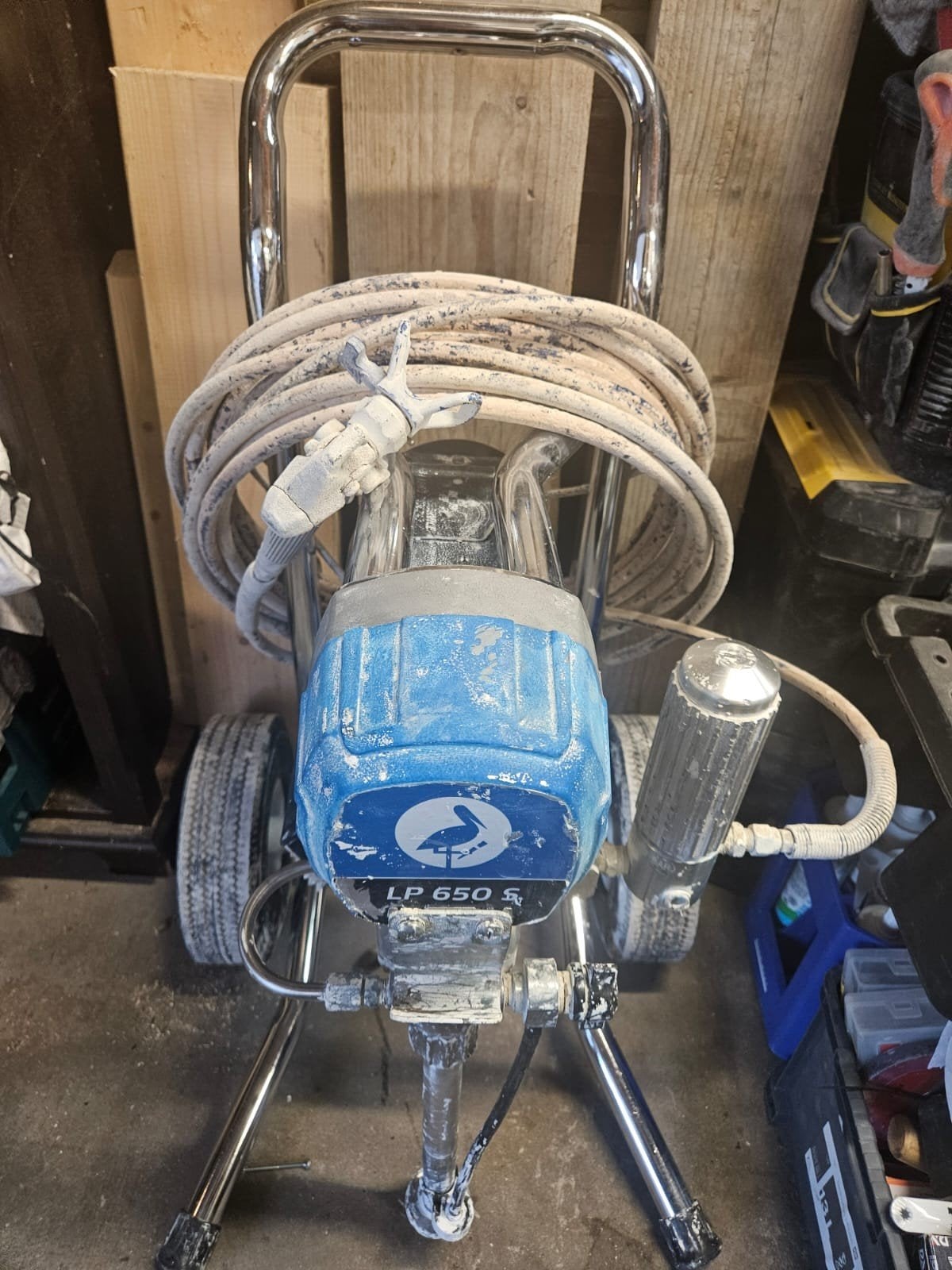 Storch Airless LP 650 S Spuitmachine - Gebruikt, Doe-het-zelf en Verbouw, Schildersmaterialen, Ophalen, Gebruikt, Verfspuit of Verfpomp