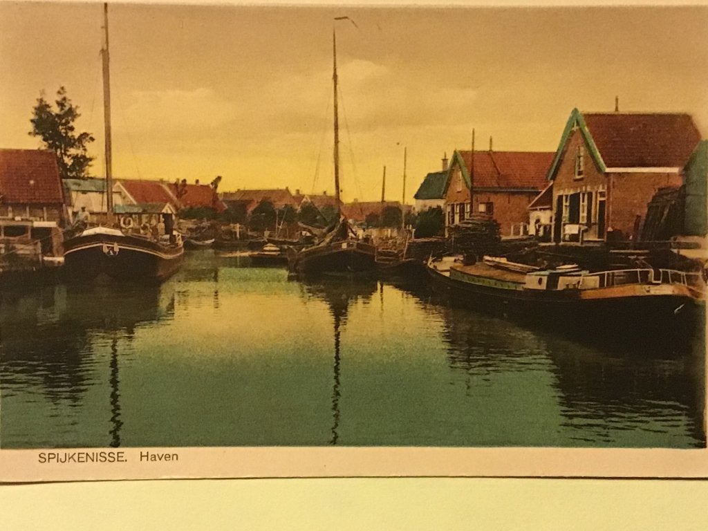 Oude Ansichtkaart Spijkenisse Haven - Gelopen 1930, Ophalen of Verzenden, 1920 tot 1940, Gelopen, Zuid-Holland
