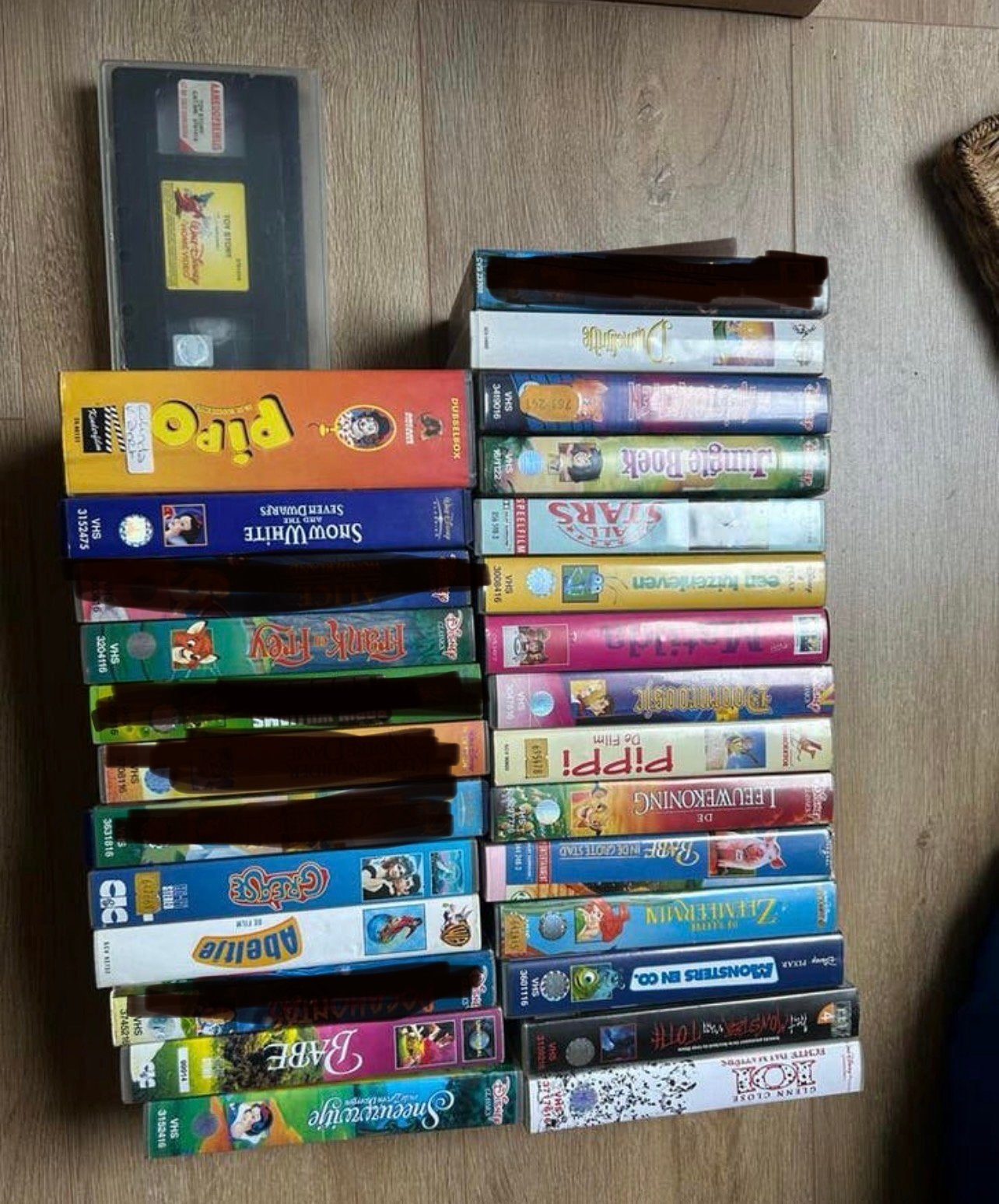 Grote collectie VHS-banden, diverse kinderfilms, Gebruikt, Verzenden, Alle leeftijden, Kinderfilm