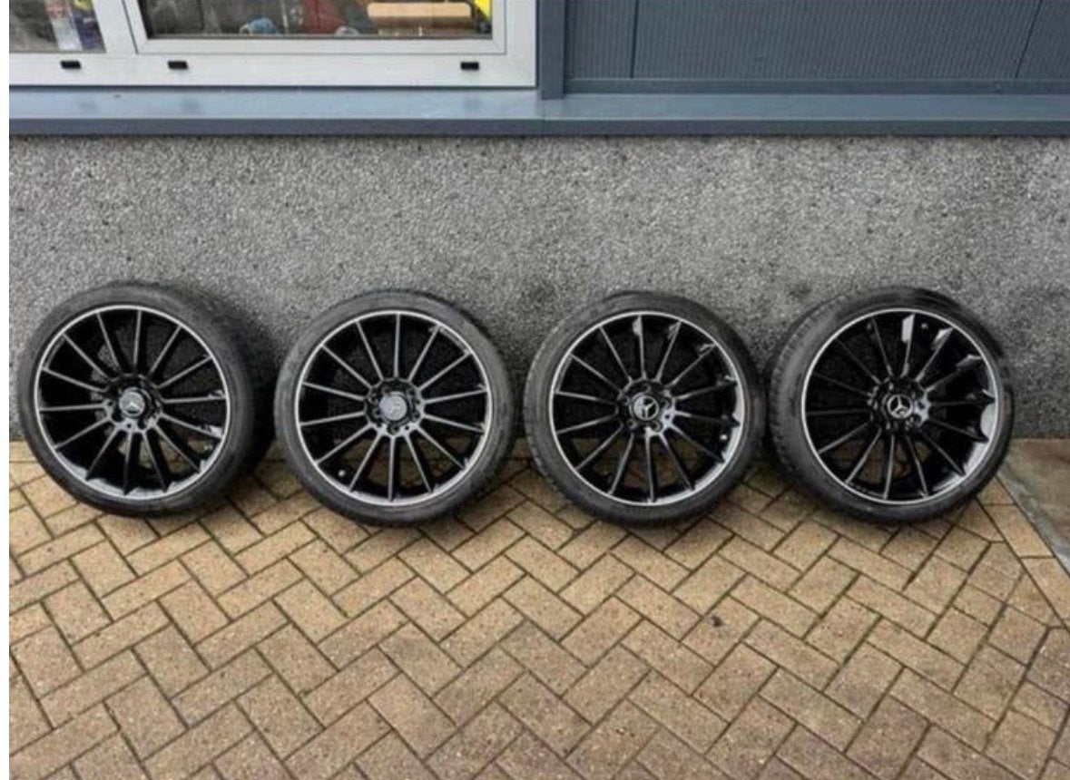 Origineel Mercedes Amg Velgen A B CLA GLA 225 40 19 5x112, 19 inch, Gebruikt, Total Car Expert, Banden en Velgen