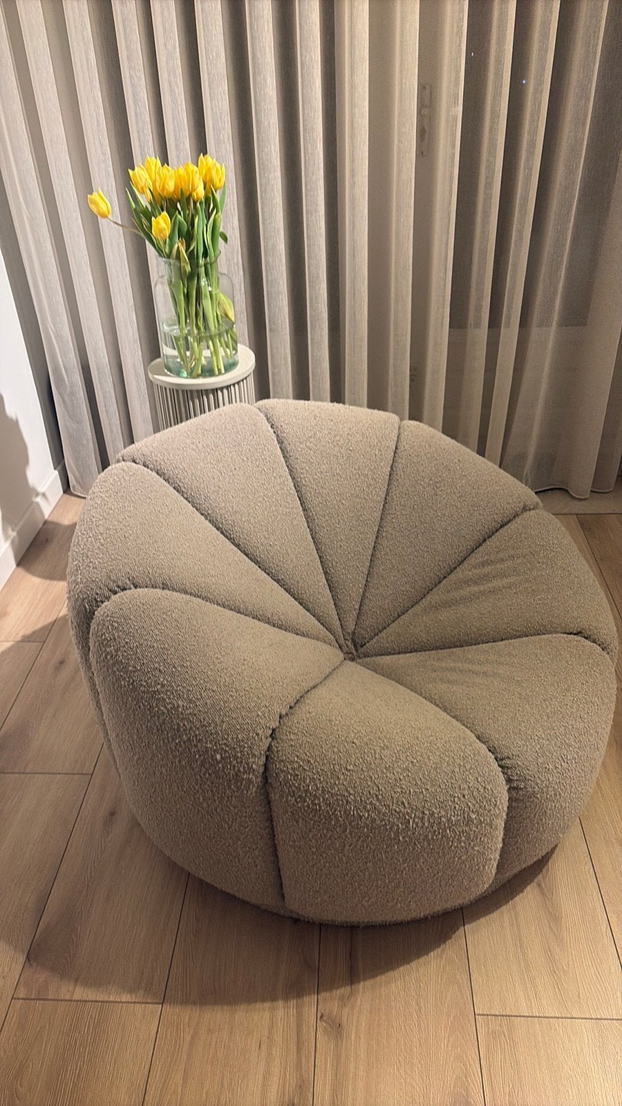 Fauteuil creme taupe merk Richmond interiors Blossom, Ophalen, Zo goed als nieuw, Minder dan 75 cm, 50 tot 75 cm