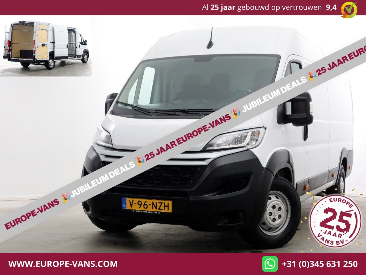 Citroën Jumper 2.2 BlueHDi 165pk L4H2 Airco/Navi/Camera 06-, Voorwielaandrijving, Gebruikt, Euro 6, 4 cilinders