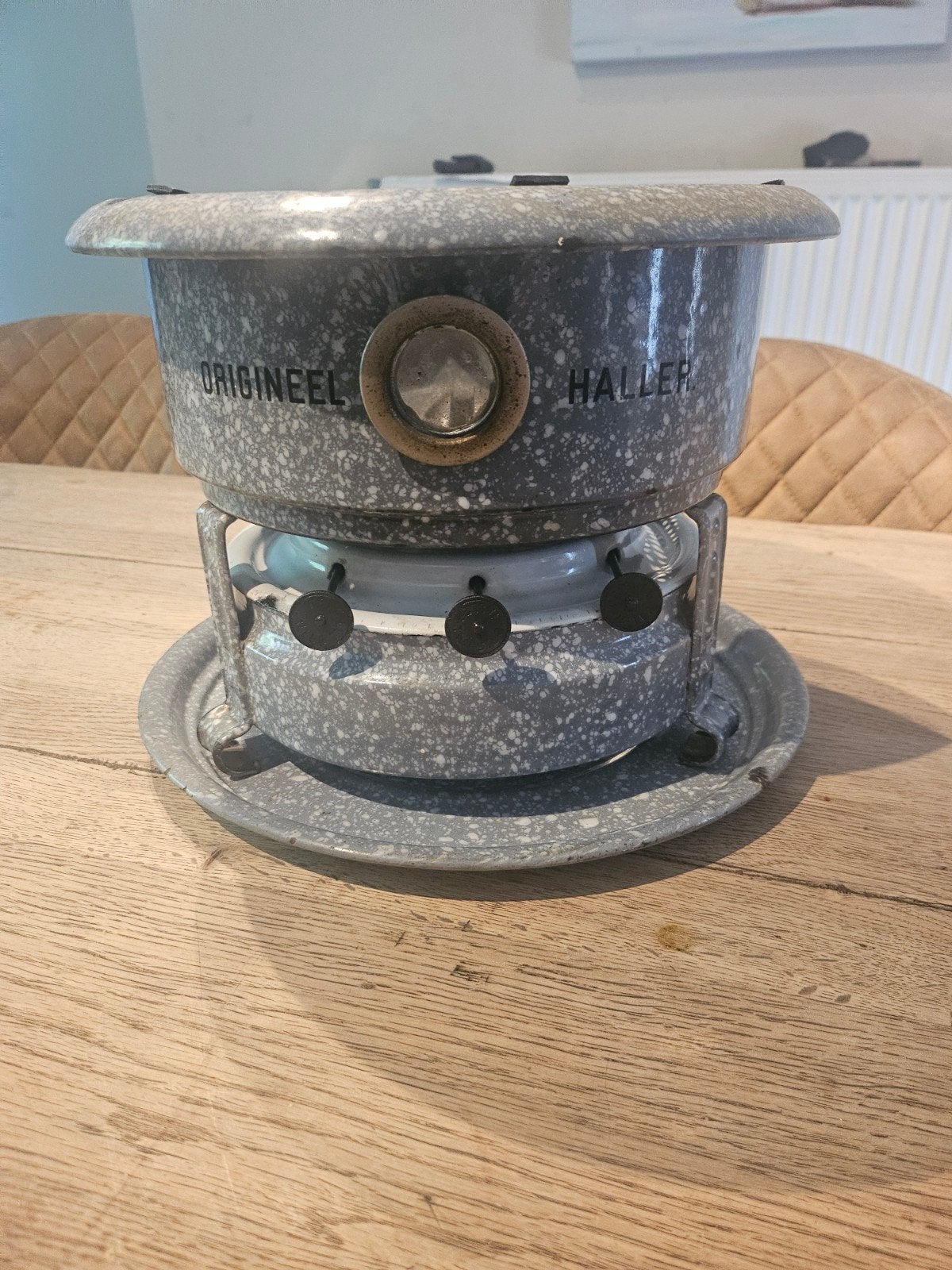 Petroleumstel, Antiek en Kunst, Antiek | Emaille, Ophalen of Verzenden