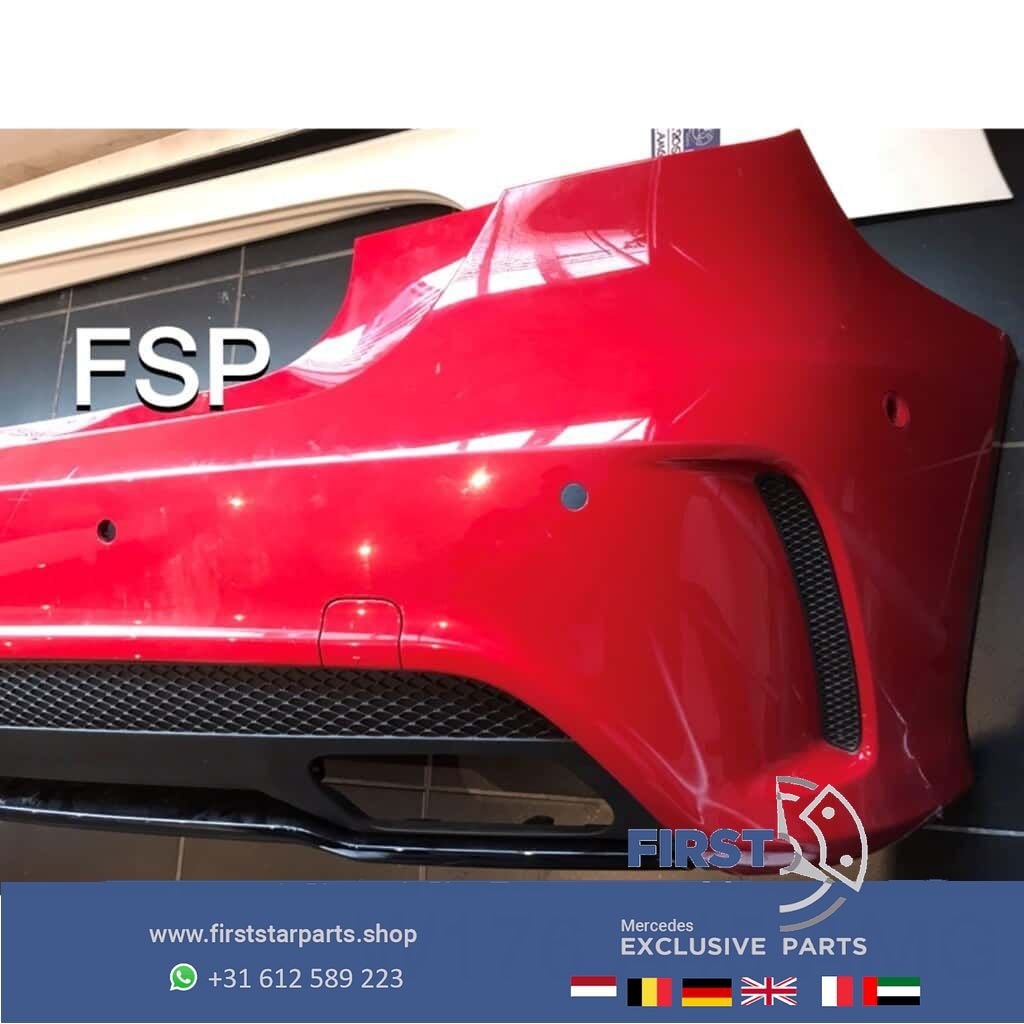 W176 A45 AMG Achterbumper rood Mercedes A Klasse 2012-2018, Gebruikt, -, Ophalen of Verzenden, Achter
