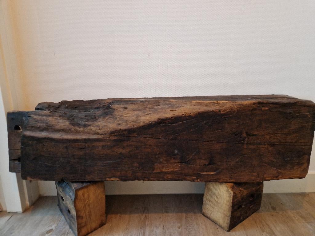 Antiek bankje van oud gebind MOET WEG, Antiek en Kunst, Antiek | Meubels | Stoelen en Banken, Ophalen