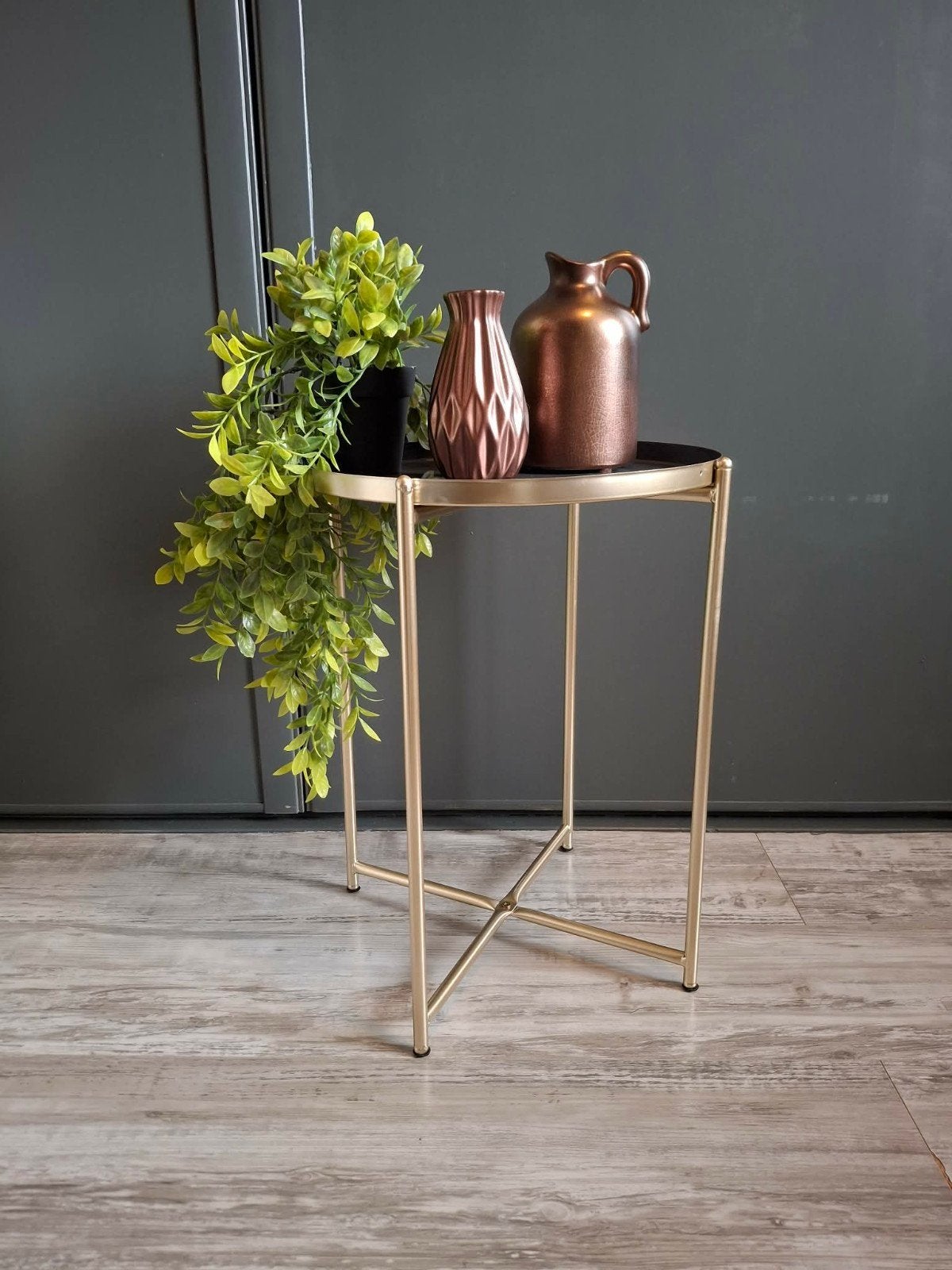 Bijzettafel -  planten tafel - meubel, Minder dan 45 cm, Minder dan 55 cm, Rond, Ophalen of Verzenden