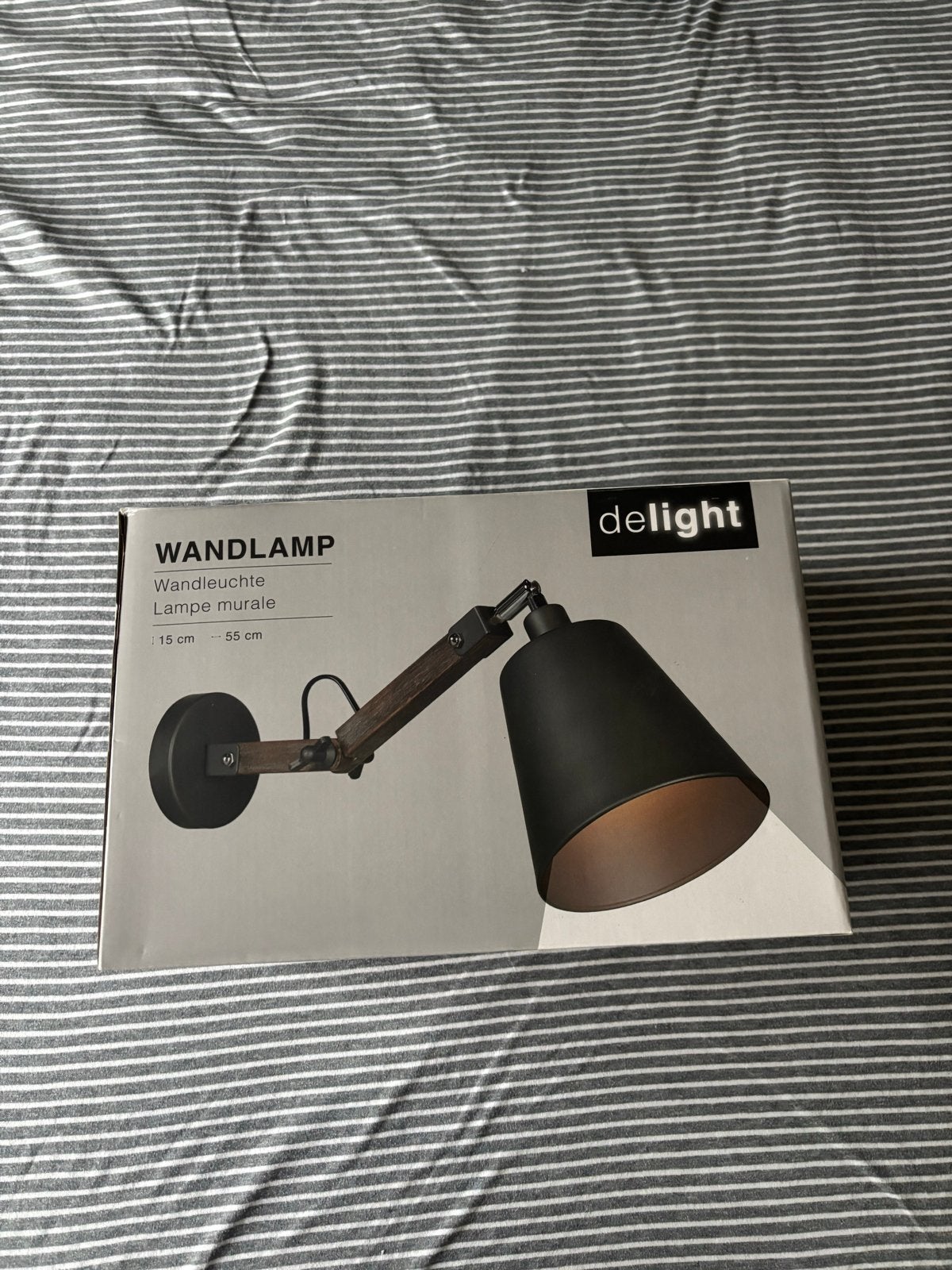 Wandlamp Delight met verstelbare arm en schakelaar, Zwart, Nieuw, Metaal, Wandlamp
