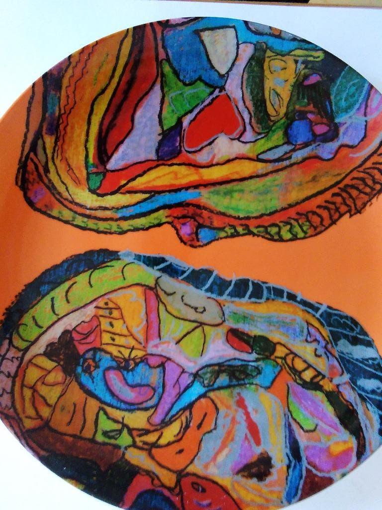 Kunstbord   “De Spiegelkamer”  Schoonhoven keramiek  , Ophalen