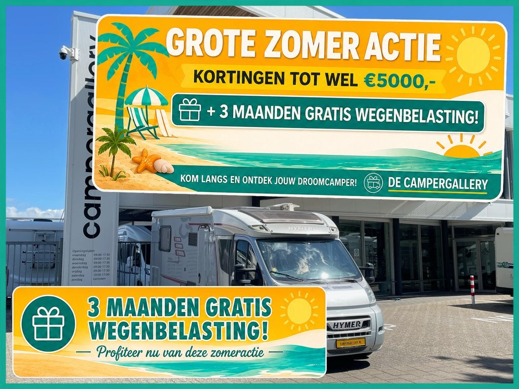 Hymer Tramp 698 CL QUEENSBED 3LTR 160 PK BR-SYSTEEM CAMERA, Caravans en Kamperen, Campers, Winterisolatie, Ringverwarming, Fiat