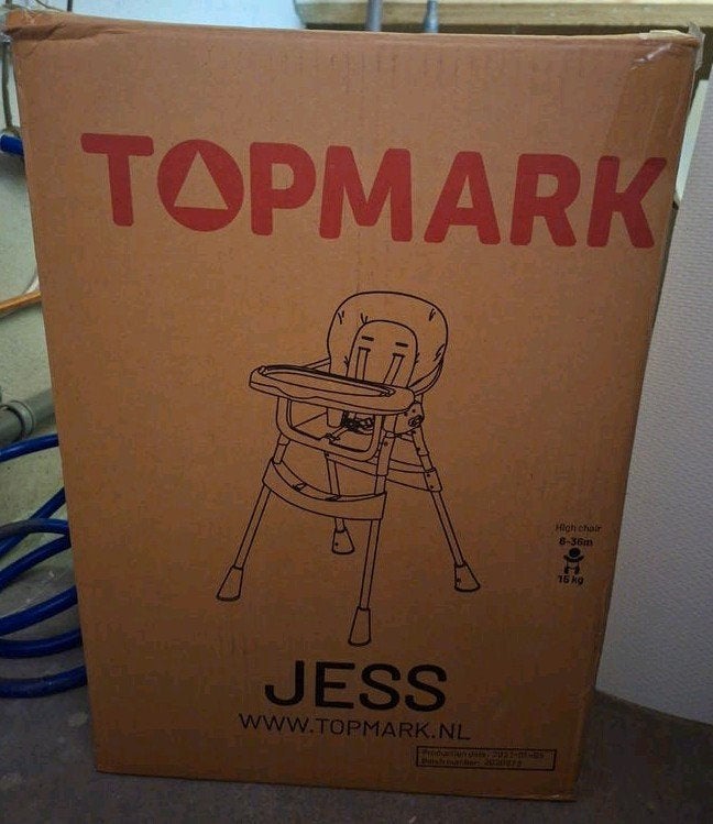 Topmark Jess Kinderstoel Grey - Nieuw in doos, Ophalen, Nieuw, Overige typen