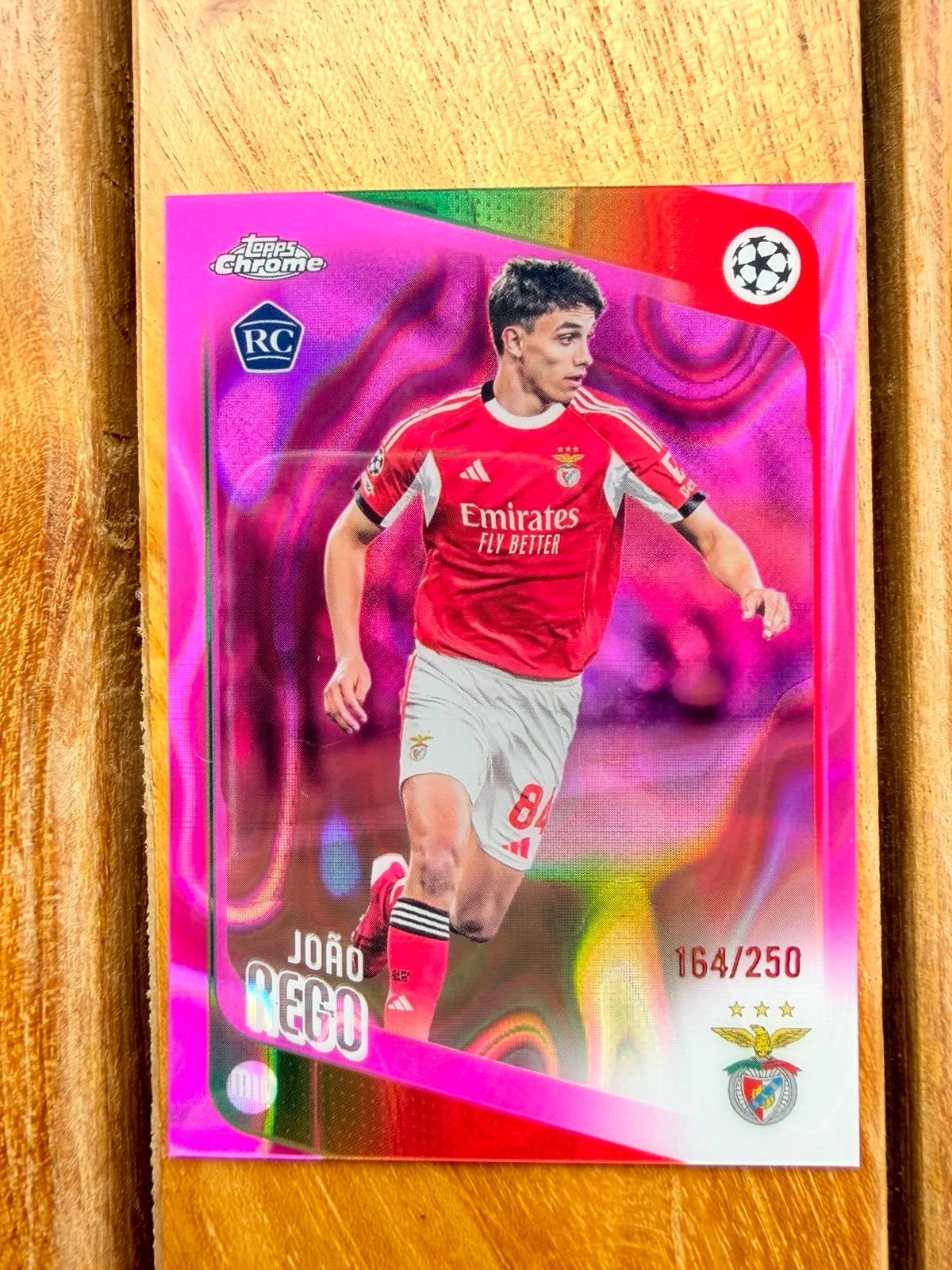 João Rego RC Pink /250 Topps Chrome, Ophalen of Verzenden, Zo goed als nieuw, Plaatje