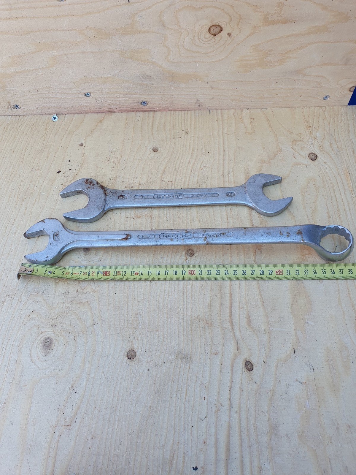 Gedore steeksleutels 30 en 32 mm - Gebruikt, Ophalen of Verzenden, Gebruikt, Sleutel/ratel, Gedore