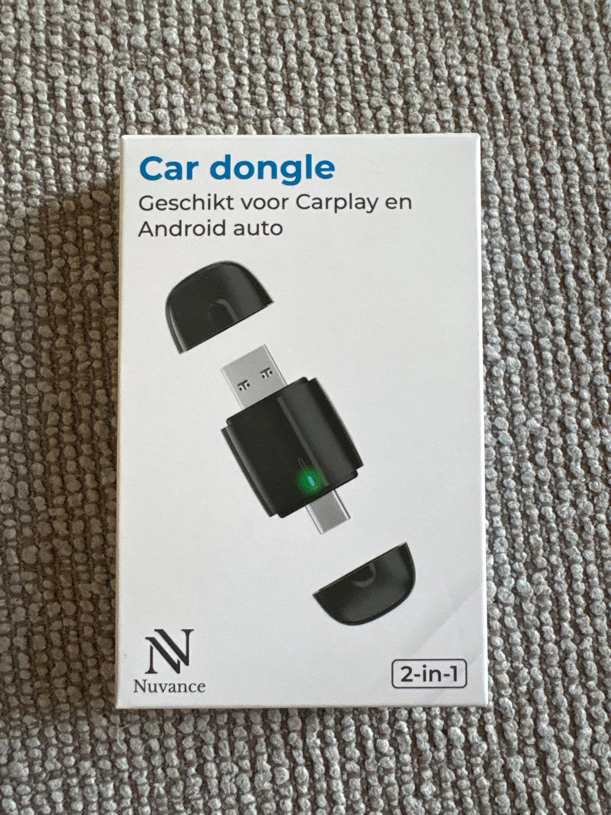 Nuvance Car Dongle voor CarPlay en Android Auto (2-in-1), Ophalen of Verzenden, Nieuw