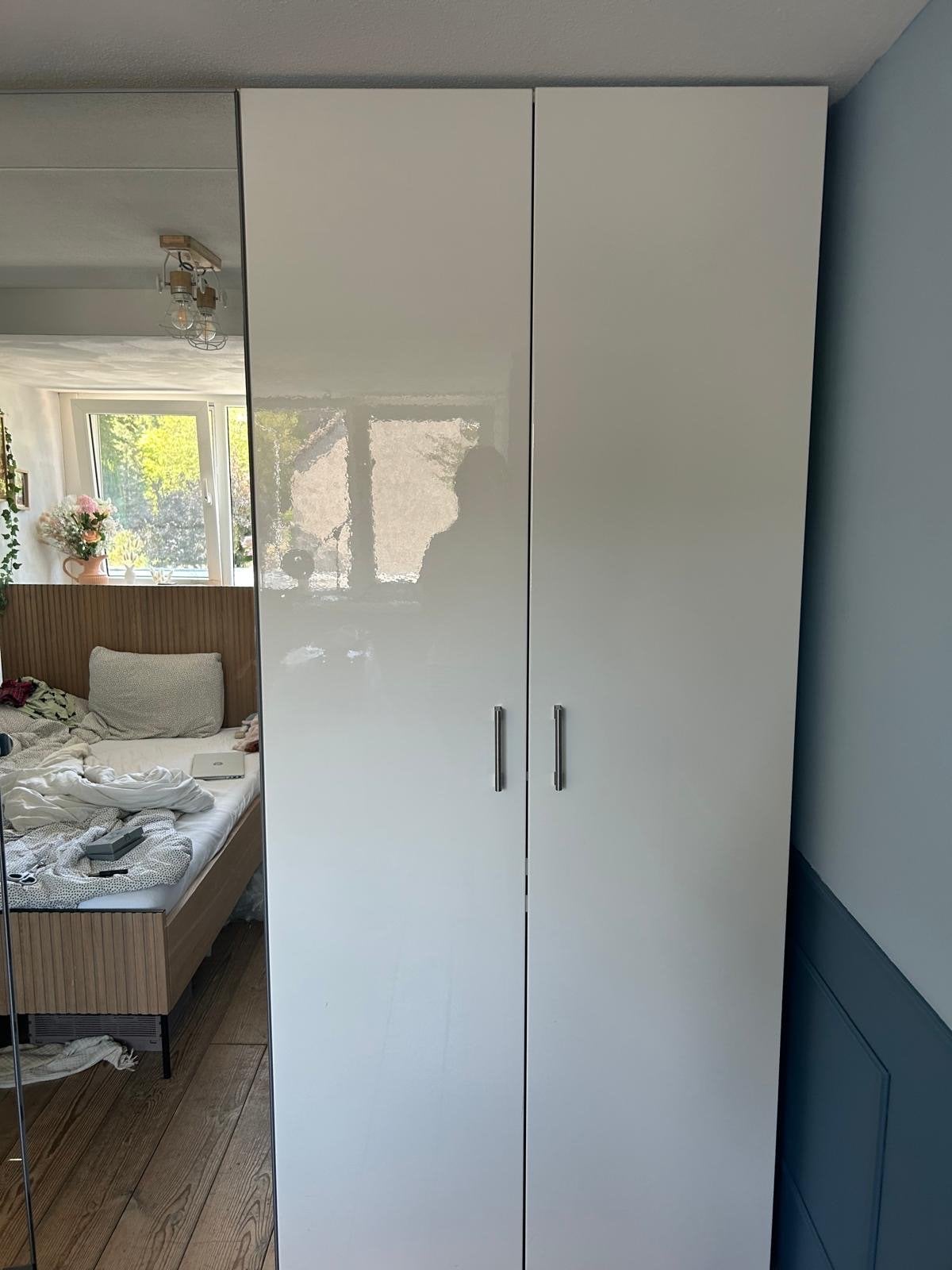 2 IKEA Pax Fardal hoogglans kastdeuren 50x229 cm, Ophalen, Kunststof, Gebruikt, 200 cm of meer