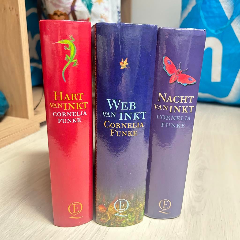 Inkt-trilogie van Cornelia Funke: Hart, Web en Nacht van Ink, Boeken, Romans, Gelezen, Nederland, Ophalen of Verzenden