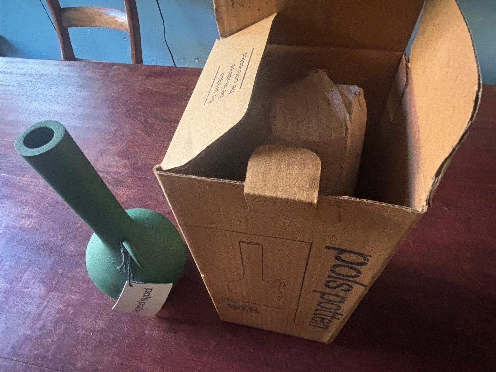 Pols Potten Spartan Kandelaar Groen - Nieuw in doos, Overige materialen, Overige merken, Nieuw, Ophalen of Verzenden