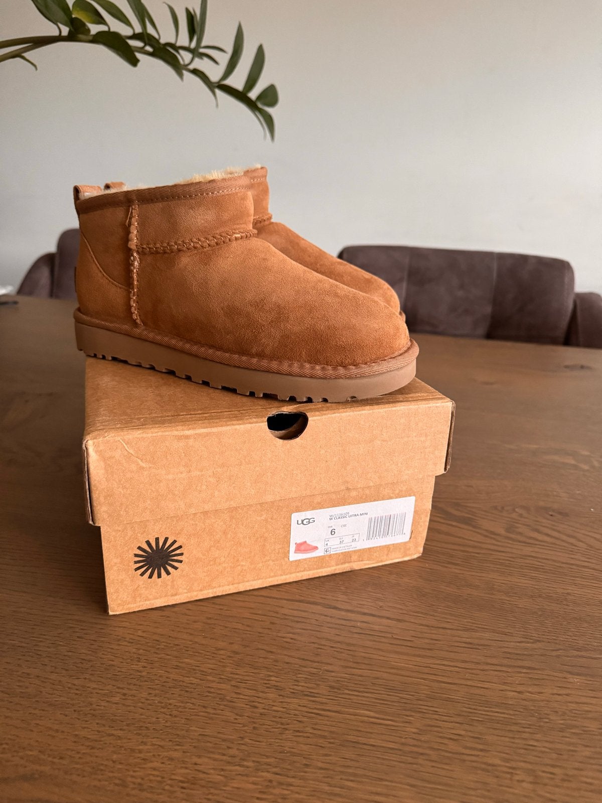 UGG Ultra Mini Classic Chestnut Maat 37 Nieuw in Doos, Bruin, Lage of Enkellaarzen, Nieuw, Ophalen of Verzenden