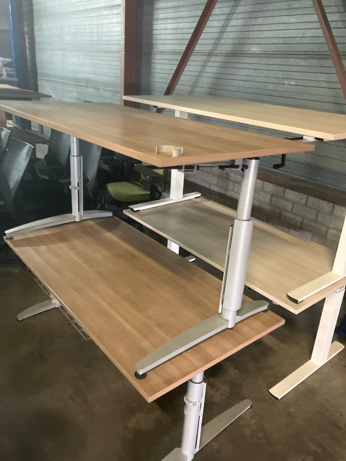 Bureau, Huis en Inrichting, Ophalen, Zit-sta bureau, Gebruikt, Hout