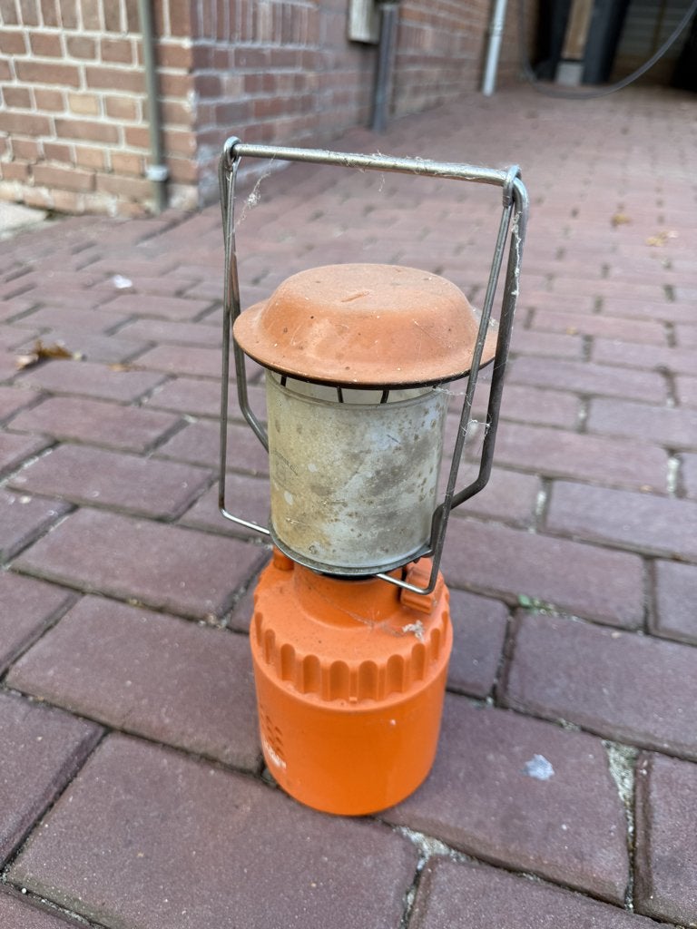 Campingaz Lumogaz C206 gaslamp met gasfles, Ophalen, Gebruikt