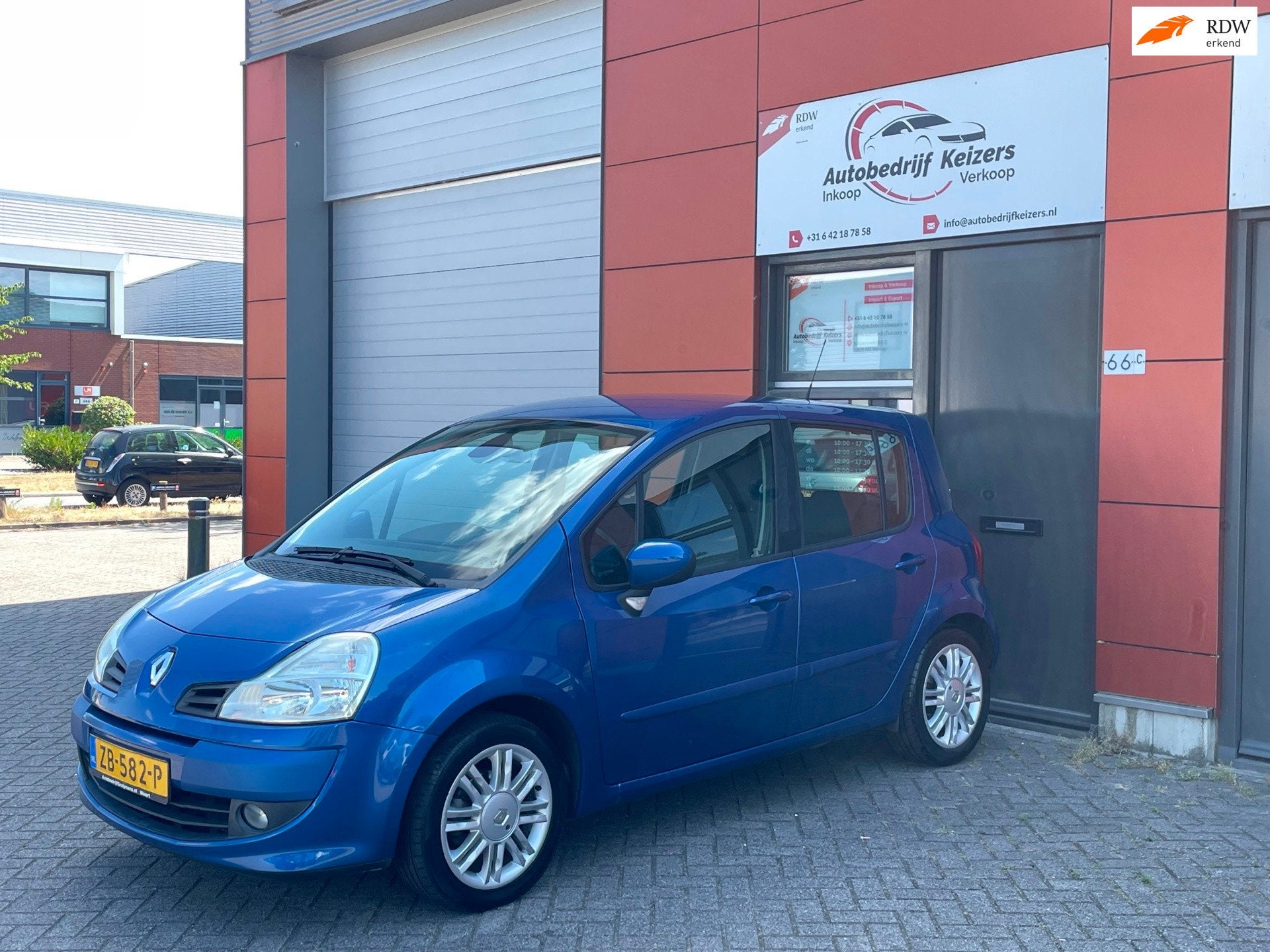 Renault Modus 1.6-16V Dynamique APK AUTOMAAT CRUISE AIRCO ST, Auto's, Renault, Stof, Gebruikt, 4 cilinders, Blauw