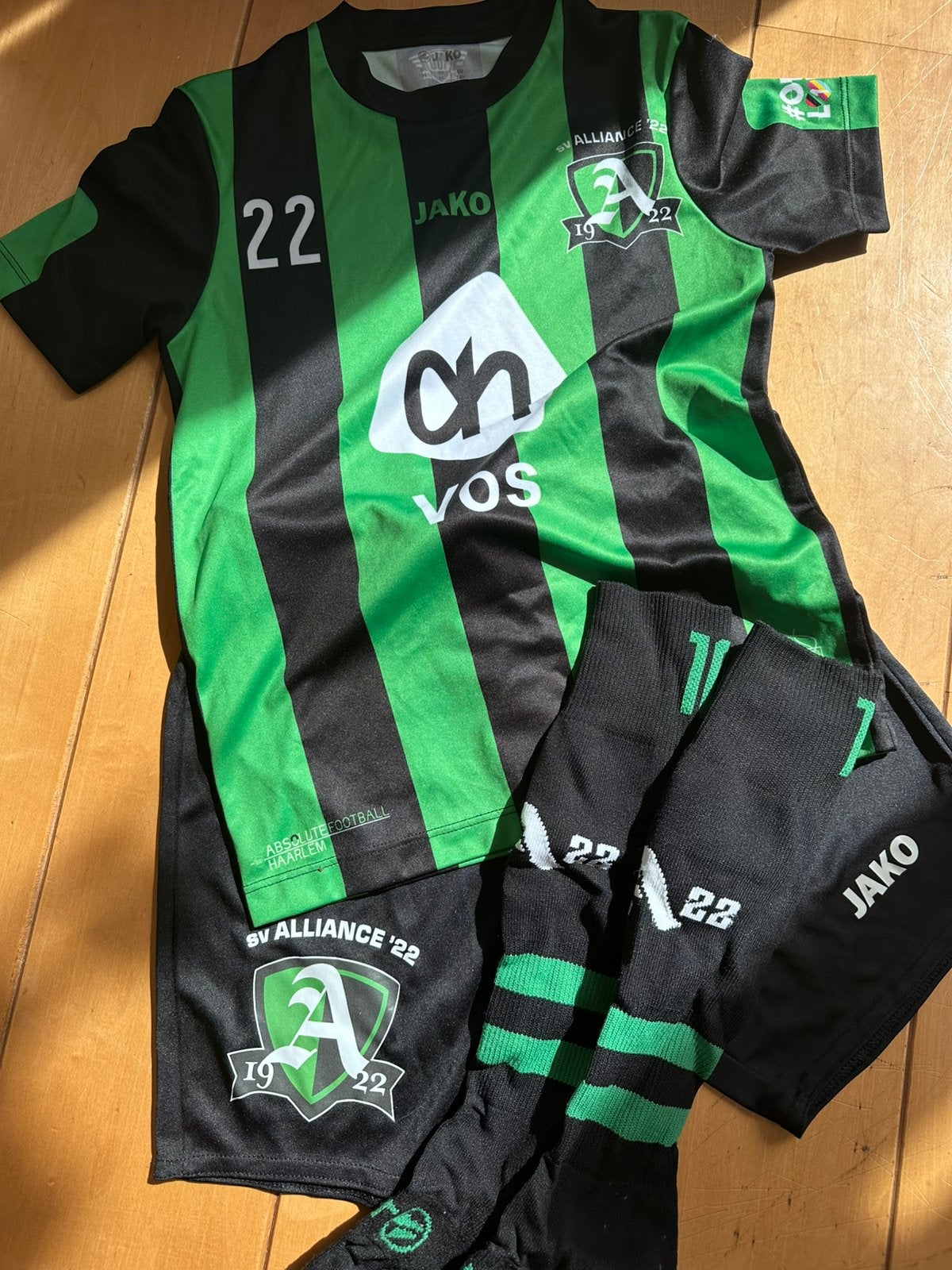 Alliance voetbalset maat 128, Maat XS of kleiner, Ophalen, Zo goed als nieuw, Shirt