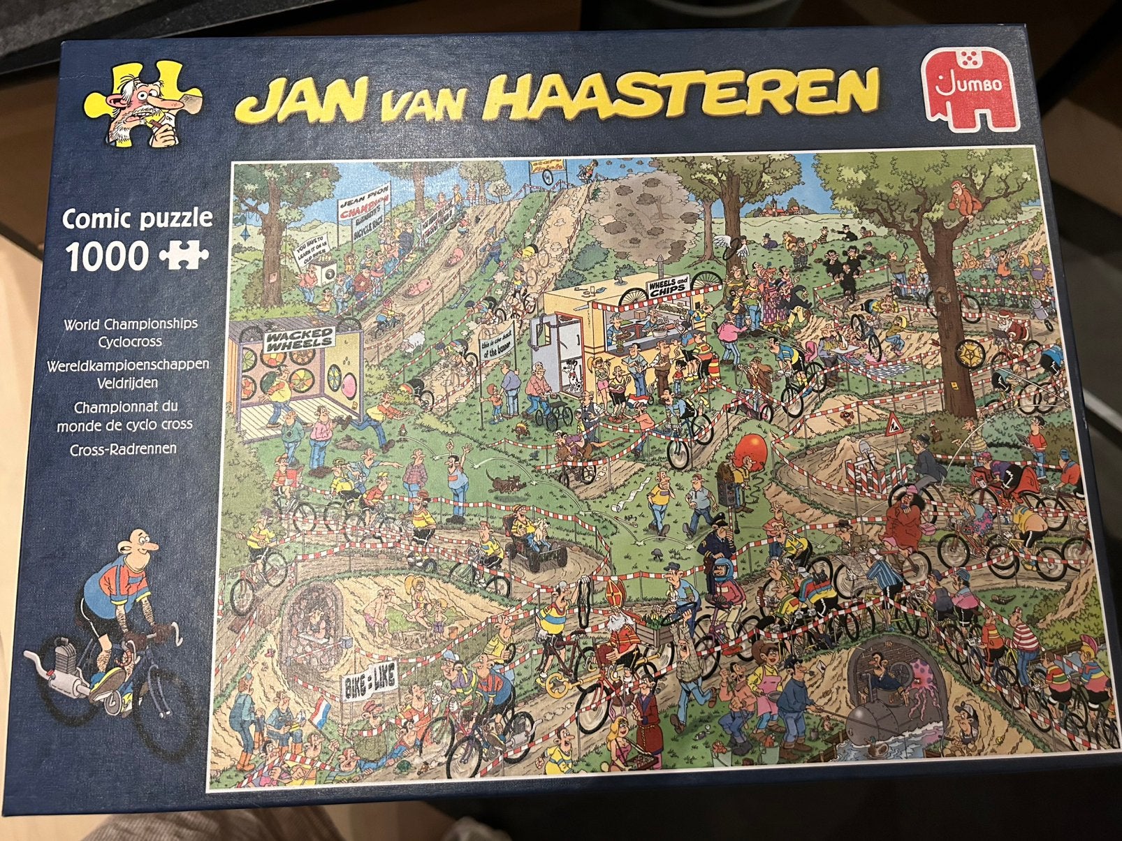 Jan van Haasteren puzzel Wereldkampioenschappen Veldrijden, Ophalen, 500 t/m 1500 stukjes, Gebruikt, Legpuzzel