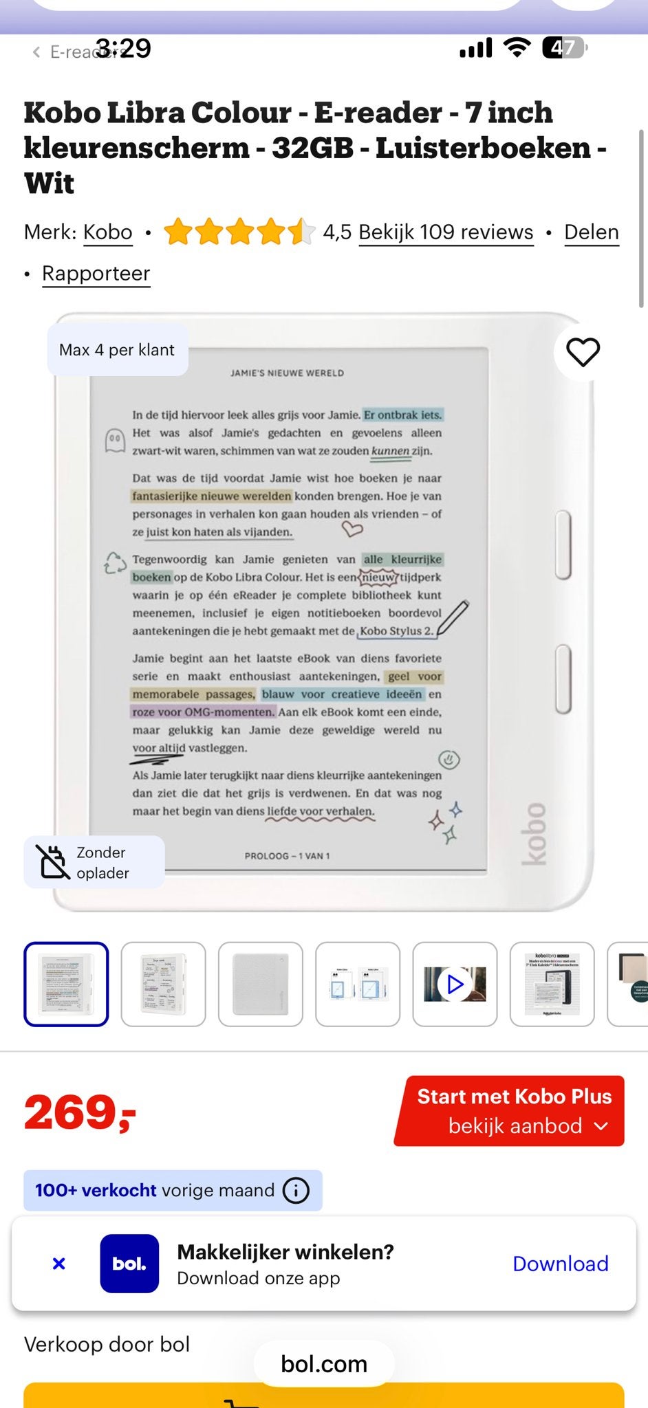 Foto 9 van Kobo Sage e-reader - 8 inch - 32 GB