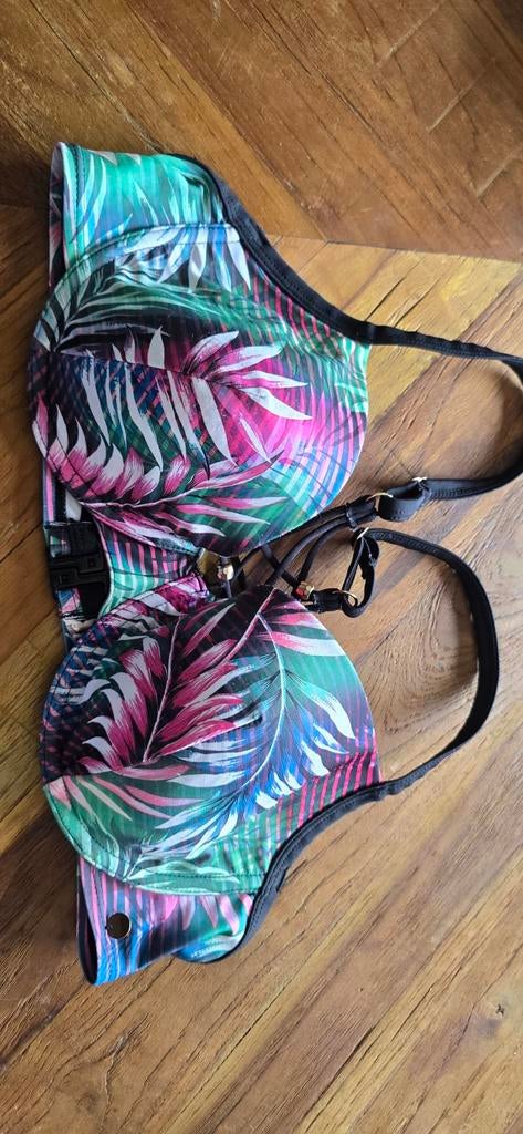 Bikini top met tropische print en roze  sylvie meis mt 85b, Ophalen of Verzenden, Zo goed als nieuw, Bikini, Overige kleuren