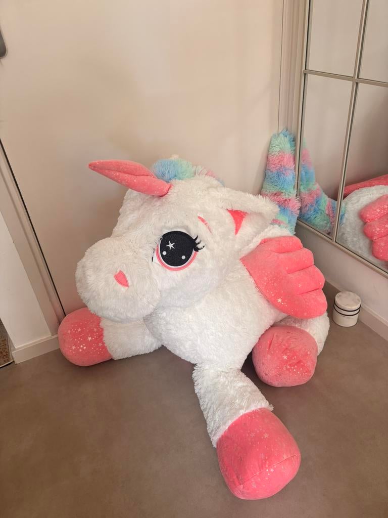 Grote unicorn knuffel, Ophalen of Verzenden, Zo goed als nieuw, Overige typen