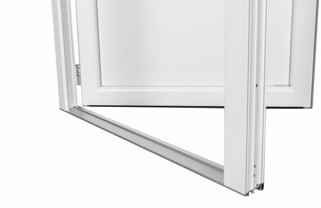 Buitendeur 1/2 glas basic b85 x h185 RAL 9016, Niet ingevuld, Kunststof, 80 tot 100 cm, Nieuw