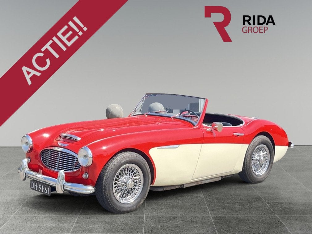 Austin Healey 100/6 BN6 overdrive (bj 1958), Auto's, Lederen bekleding, Austin, Zwart, Overige carrosserieën