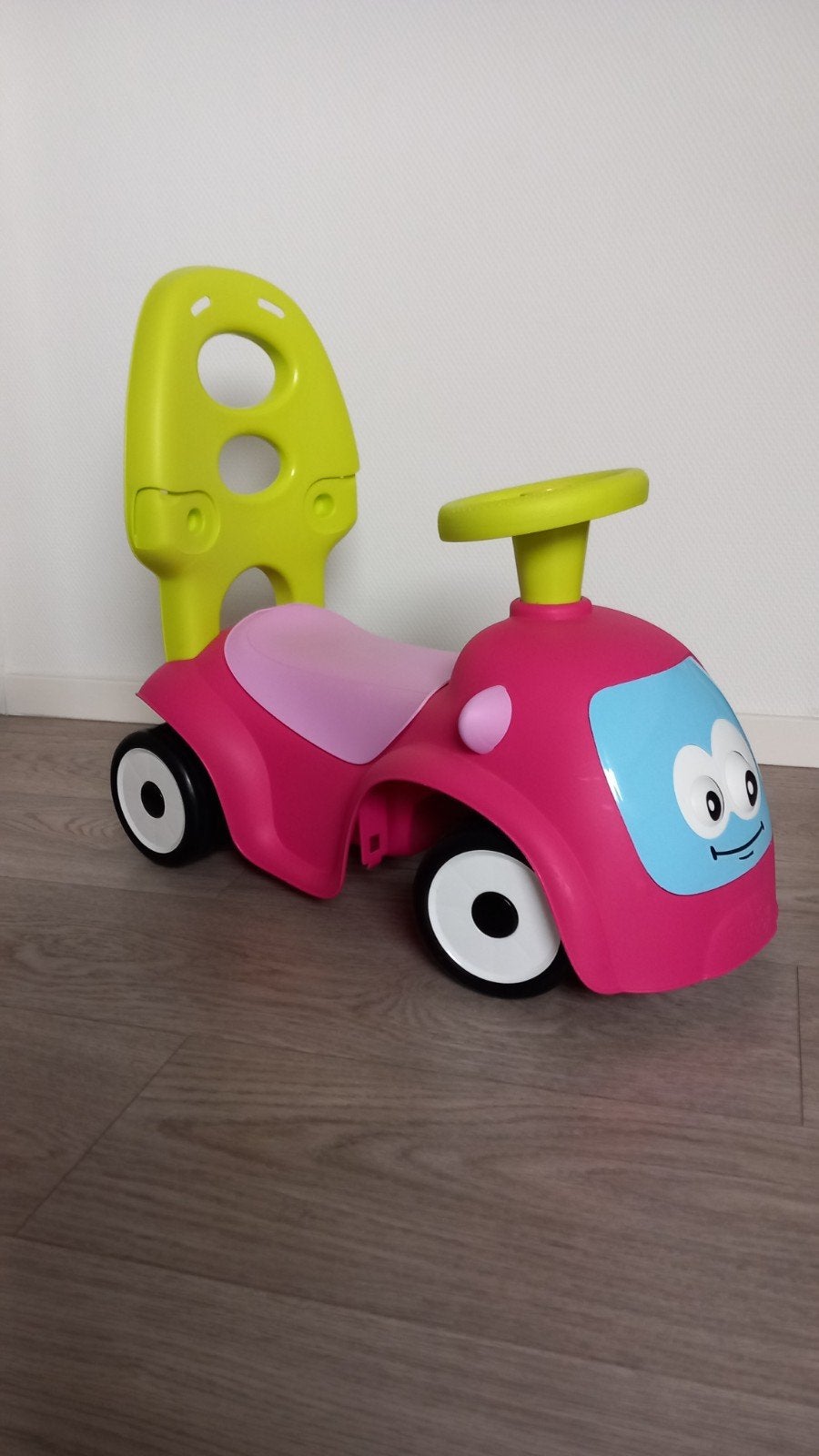 Smoby Loopauto Roze - 4-in-1, Ophalen of Verzenden, Zo goed als nieuw, Auto, Met wieltjes