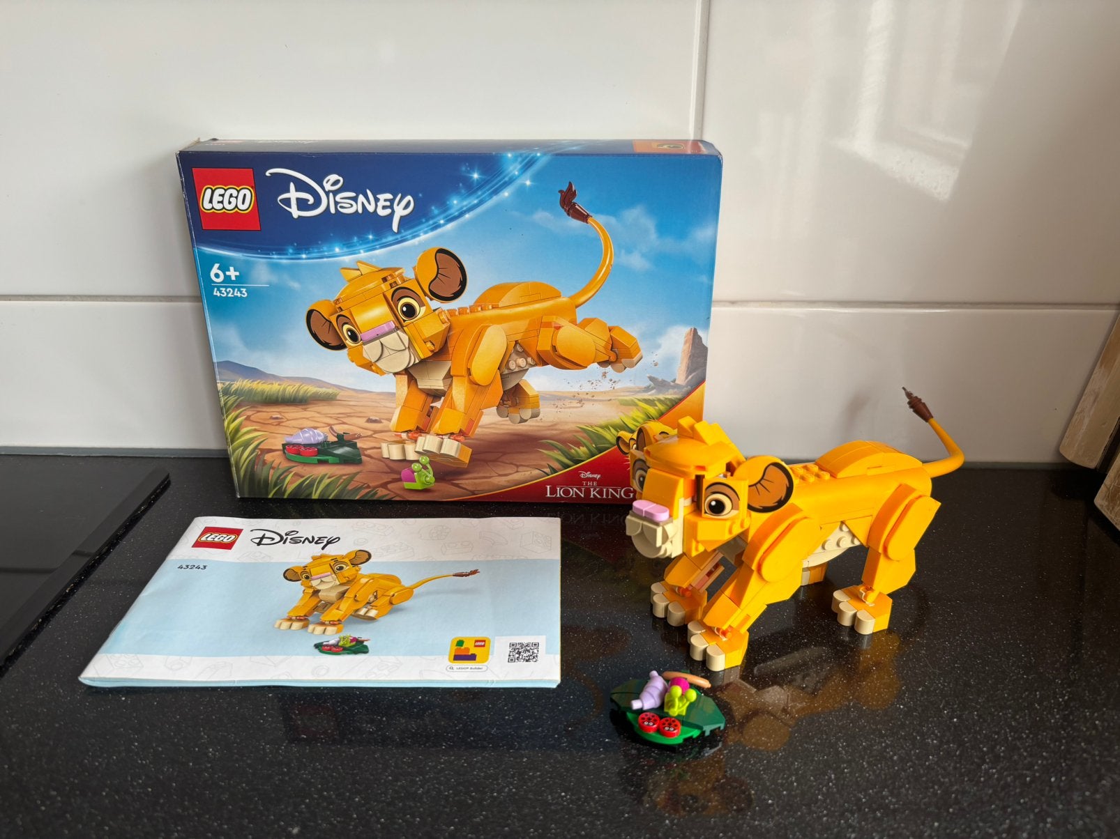 LEGO Disney 43242 Simba de Leeuwenkoning als welp, met doos, Ophalen of Verzenden, Zo goed als nieuw