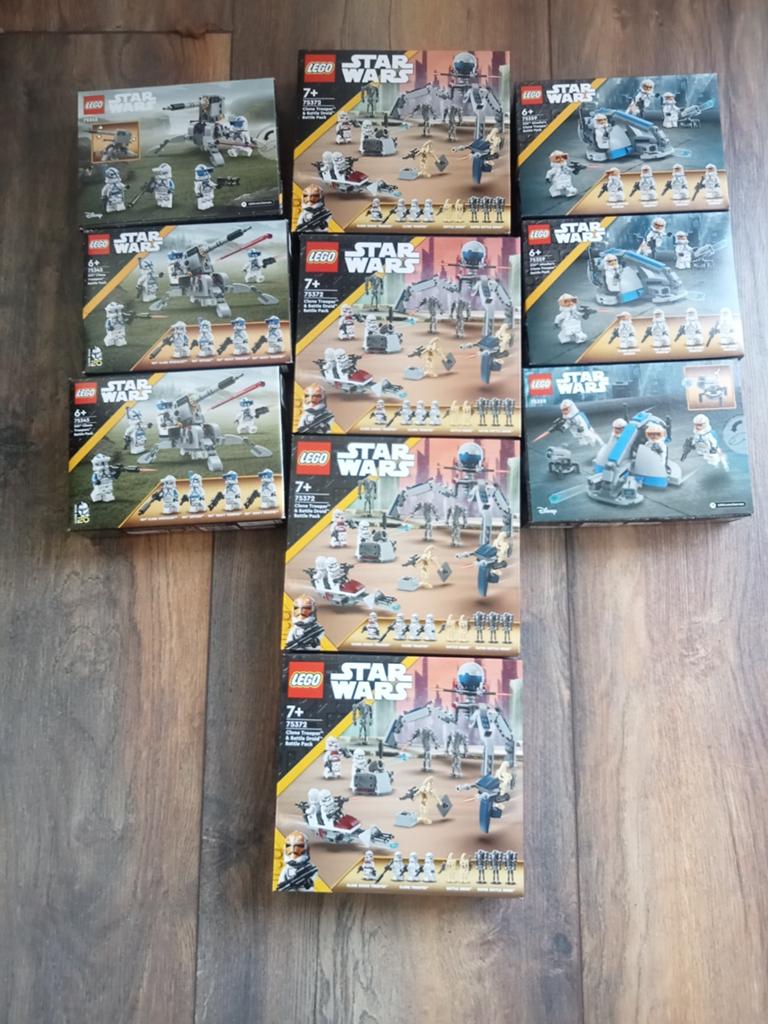 Lego Star Wars 4x 75372, 3x 75345, 3x 75359, Star Wars, Lego, Compleet, Nieuw