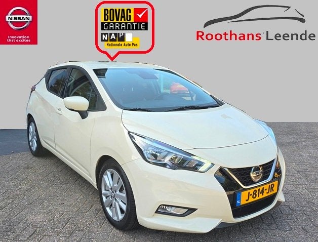 NISSAN Micra 1.0 100PK IG-Turbo X-Tronic A/T N-Connecta Navi, Auto's, Automaat, Gebruikt, 1055 kg, Origineel Nederlands