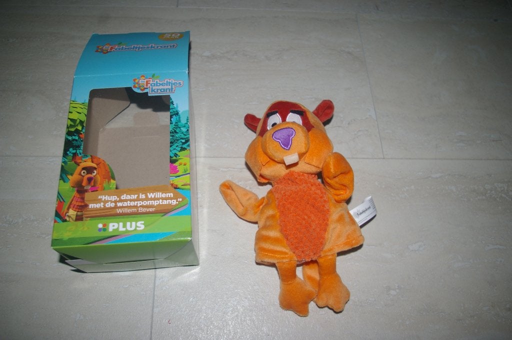 Handpop Willem Bever uit de Fabeltjeskrant, stripboekje., Ophalen of Verzenden, Nieuw